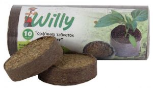 Торфяные таблетки для рассады в сеточке Willy Ø36мм, 1500 шт