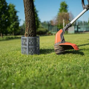 Бордюр для защиты стволов деревьев серый 3 шт