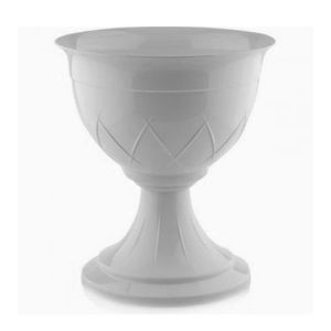 Вазон Лилия на ножке белый 3,5 литра